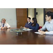 Photo caption:  Dr. John Hart Jr. (left) and Dr. Hsueh-Sheng Chiang (right), with researchers Drs. Jeremy Strain and Neena Rao, led the study on a new non-invasive test for Alzheimer's disease.