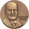 bronze medial with the likeness of Alois Alzheimer